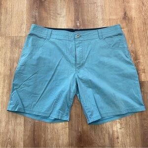 Kuhl Radikl Shorts Mens 38 Teal Hiking Outdoor Stretch Trail Utility Performance
